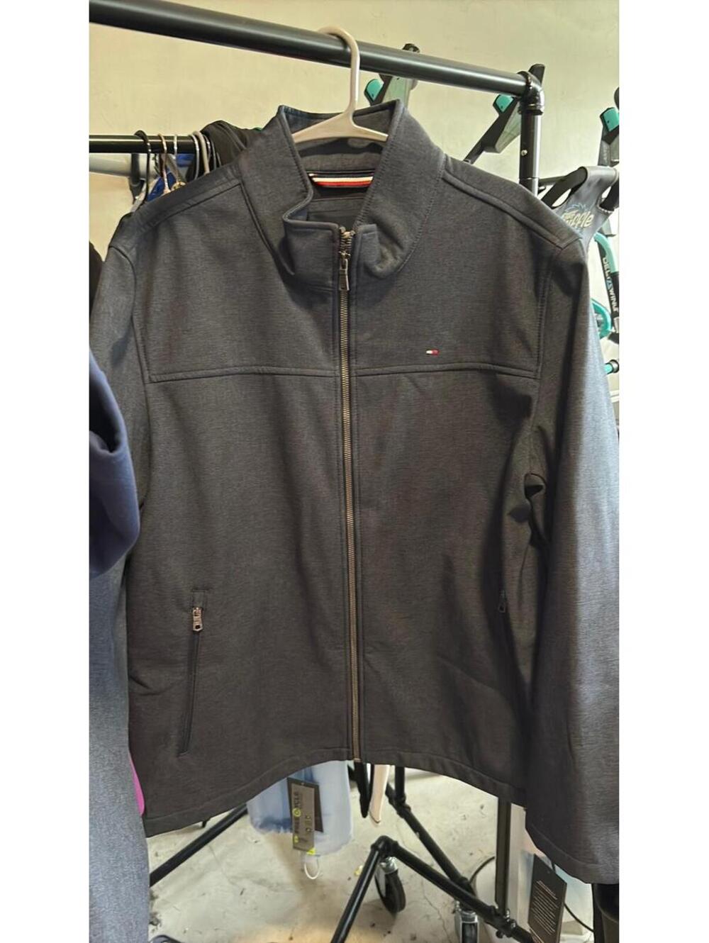 Tommy Hilfiger Mens Softshell Hooded Jacket Black XL